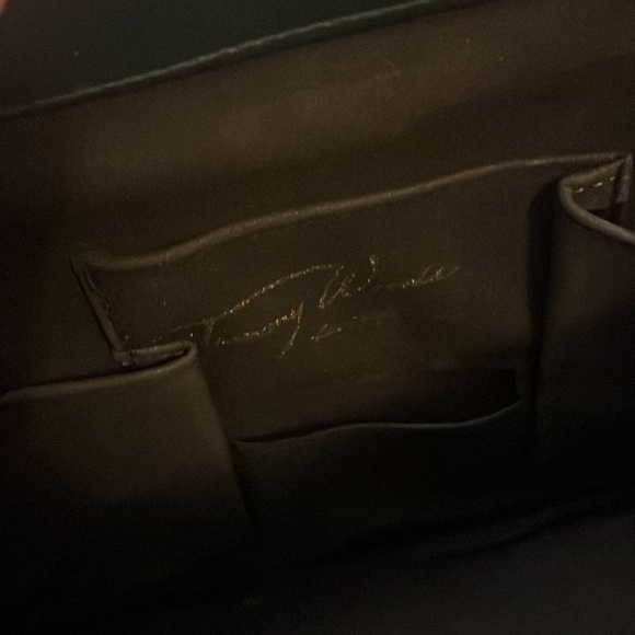 TIMMY WOODS BEVERLY HILLS COLLECTION TEAL BLUE VINTAGE OVERSIZED CLUTCH BAG - Picture 9 of 11